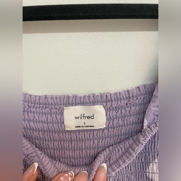 Wilfred Lavender Wide Leg Smocked Chianti Jumpsuit - Picture 9 of 12